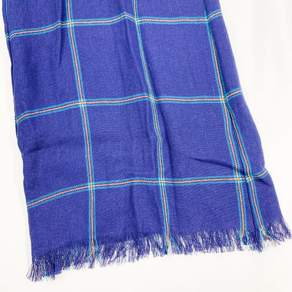 MSGM Milano Blue Plaid Fringe Wide Leg Pan… - Picture 9 of 14